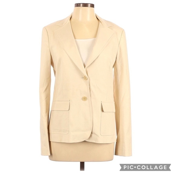 Theory Tan 2-Button Comfortable Work Career Blazer NWOT - Picture 1 of 2